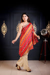 Embroidered Bandhani One Shoulder Co-ord