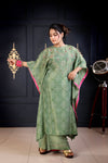 Bandhani Shimmer Tissue Kaftan