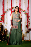 Green Sharara Set
