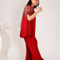 Royal Maroon Modal Satin Designer Cape Set