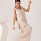 Beige Tissue Coord Set with Chikankari Embroidery